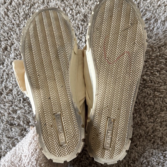 Farm Rio 7.5 Bow Mule Sneakers In Off White - Picture 5 of 7